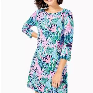 Lilly Pulitzer Womens Colorful Sea Print Linden Shift Dress XXS 100% Pima Cotton